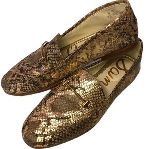 Sam Edelman Women’s Shoes, Lior Loafer flats Sesame Snakeprint Leather size 7